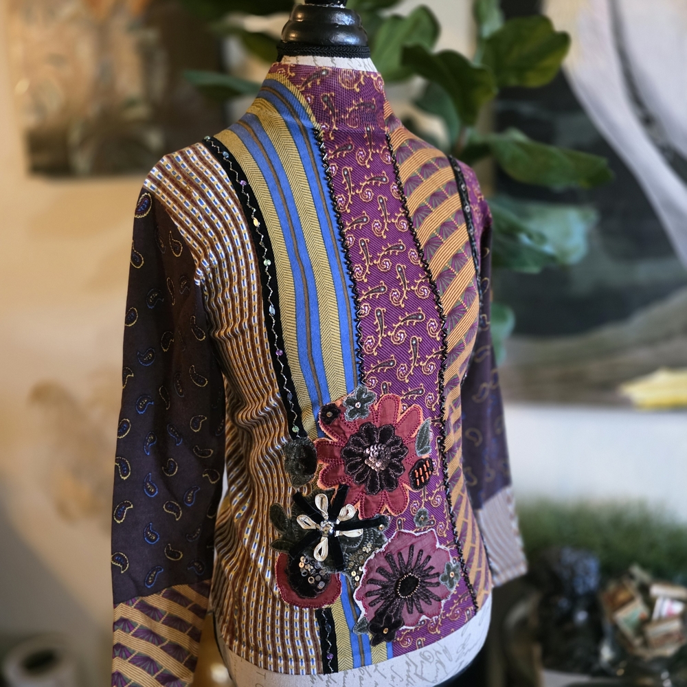 Colorful Patchwork Beaded Embroidered Whimsical Boho Fairy Top